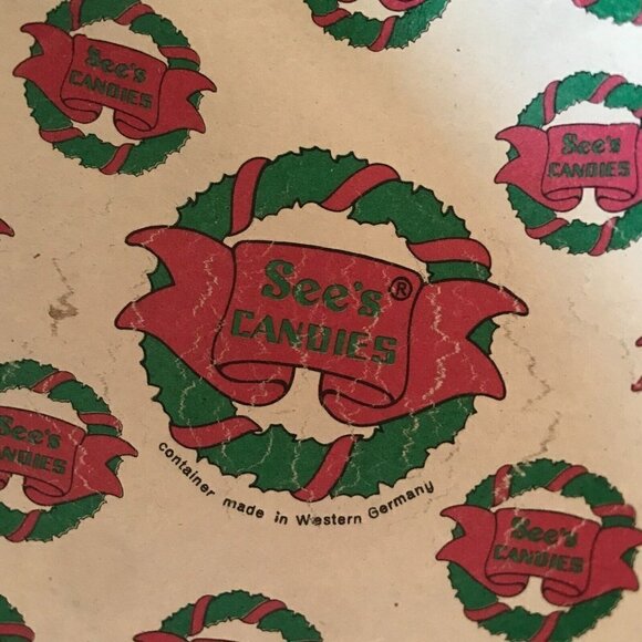 Vintage Sees Candies West Germany Paper Mache Snowman Candy Container Ornament - Picture 13 of 14